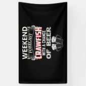 週末の予測ザリガニとビールザリガニ 横断幕 (縦)