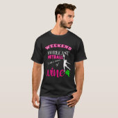 週末の予測ネットボールとワインギフトおもしろい Tシャツ (正面フル)