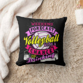 週末の予測バレーボールと飲酒の可能性 クッション (ブランケット)