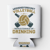 週末の予測バレーボールの飲酒の可能性 缶クーラー (裏面)