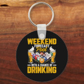 週末の予測プールと飲酒の可能性 – キーホルダー (正面)