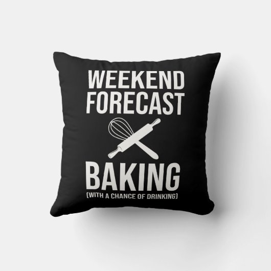 週末の予測ベーキングと飲酒の可能性 クッション (裏面)