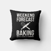 週末の予測ベーキングと飲酒の可能性 クッション (正面)