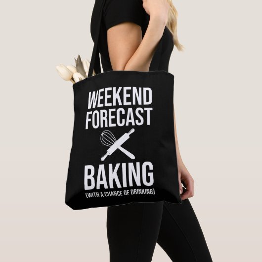 週末の予測ベーキングと飲酒の可能性 トートバッグ (クローズアップ)