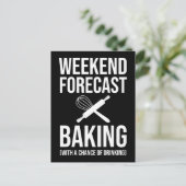 週末の予測ベーキングと飲酒の可能性 ポストカード (スタンド正面)