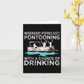 週末の予測ポントーン飲むPontoon Boati カード (黄色い花)