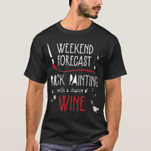 週末の予測絵を描ロックとWiの可能性 Tシャツ
