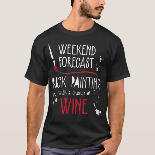 週末の予測絵を描ロックとWiの可能性 Tシャツ (正面)