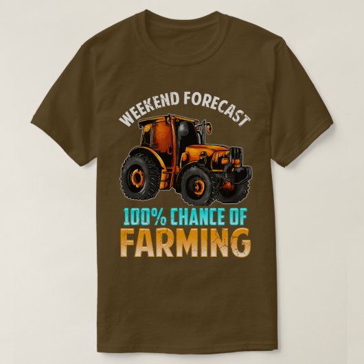 週末の予測100の農業 Tシャツ (デザイン正面)