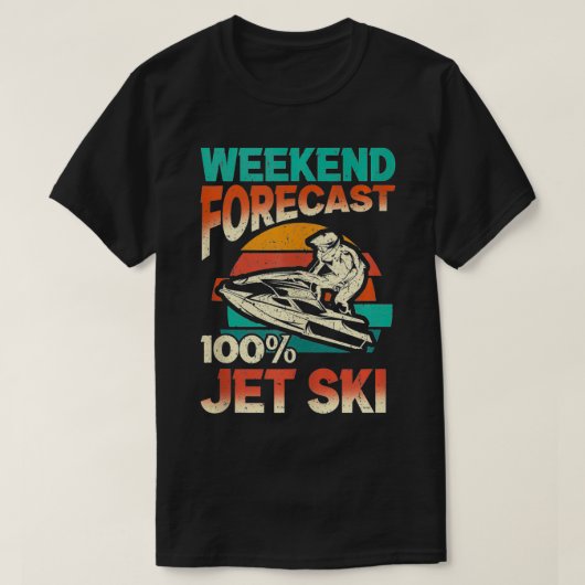 週末の予測100ジェットスキースキンボーディング水sc tシャツ (デザイン正面)