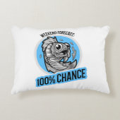 週末の予測100%チャンスTシャツ アクセントクッション (正面)