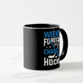 週末の予測100%ホッケー マグカップ (正面右)