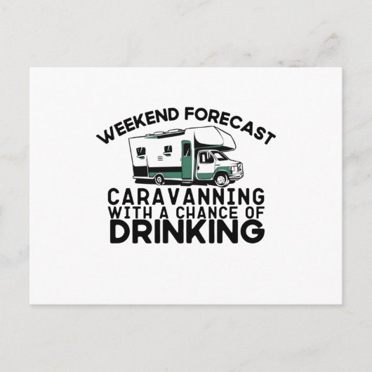 週末の予測 – キャラバン飲み ポストカード (正面)