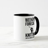 週末の予測 – 編み物 マグカップ (正面右)