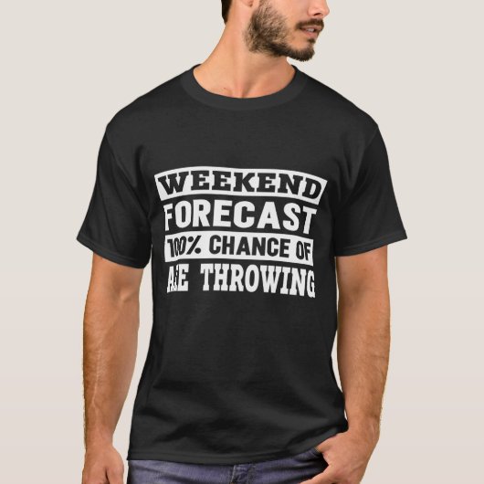 週末の予測AにAxを投げる競争 Tシャツ (正面)