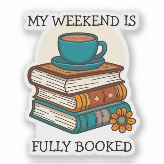 週末の予約が満杯 シール (正面)