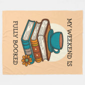 週末の予約が満杯 フリースブランケット (正面(横))