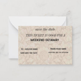 週末の休暇プレゼント ノートカード