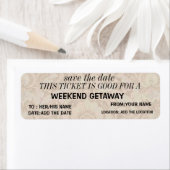 週末の休暇プレゼント ラベル (インサイチュ)