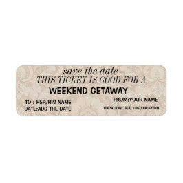 週末の休暇プレゼント ラベル