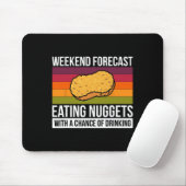 週末の天気予報 ナゲットを食べて飲み物に恵まれる マウスパッド (マウス)