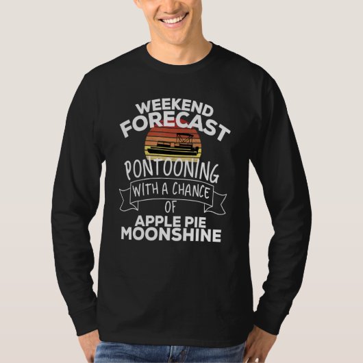 週末の天気予報 ポントゥーン+ウィンチャンス+アップルパイ Tシャツ (正面)