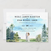 週末の旅結婚程と招待状 招待状 (正面)