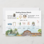 週末の旅結婚程と招待状 招待状 (裏面)