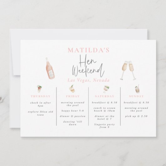 週末の水彩カクテルシャンパン (正面)