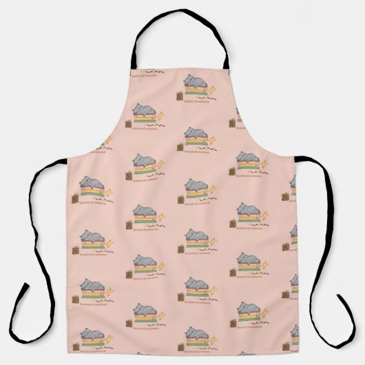 週末の猫を予約 エプロン (正面)