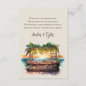 週末の目的地ビーチ結婚式ようこそ抱き枕 エンクロージャーカード (正面)
