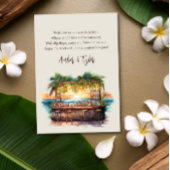 週末の目的地ビーチ結婚式ようこそ抱き枕 エンクロージャーカード