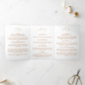 週末の結婚日程のタイムラインブックレットエレガントの設定 三つ折りクリスマスカード (内部)