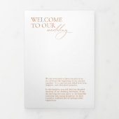 週末の結婚日程のタイムラインブックレットエレガントの設定 三つ折りクリスマスカード (カバー)