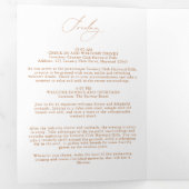 週末の結婚日程のタイムラインブックレットエレガントの設定 三つ折りクリスマスカード (内部最初)