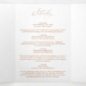 週末の結婚日程のタイムラインブックレットエレガントの設定 三つ折りクリスマスカード (内部中)