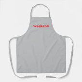 週末の赤と灰色のキッモダンチクールン エプロン (正面)