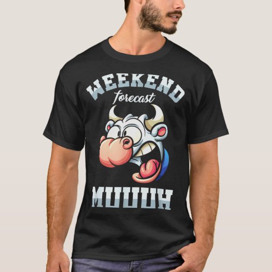 週末の週間予報 金曜日の休日 就業週 ギフト Tシャツ (正面)