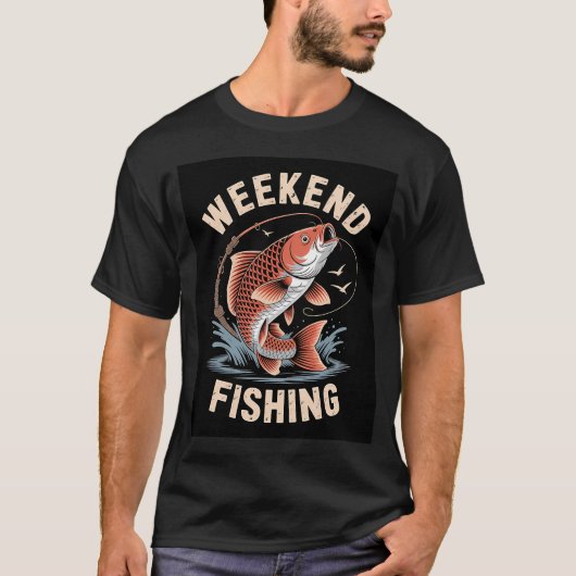 週末の釣り Tシャツ (正面)