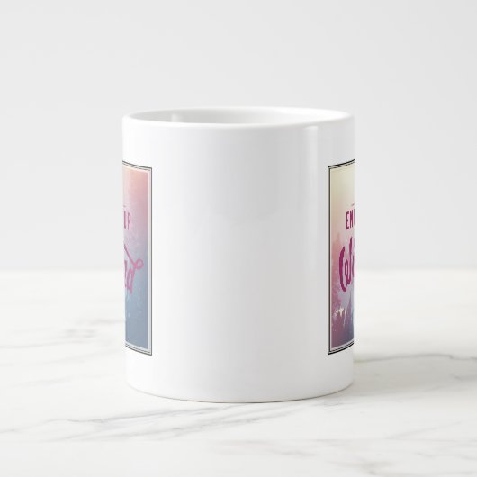 週末の間用意して下さい ジャンボコーヒーマグカップ (正面)