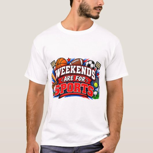 週末はスポーツの時間 Tシャツ (正面)