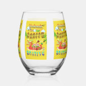 週末はドラゴンボート ステムなしワイングラス (裏面)