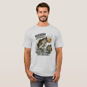 週末はビールに夢中 | 楽しい釣りビール Tシャツ (正面フル)