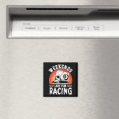 週末はレース用のダートおもしろいバイクアートエンジン マグネット (インサイチュ (食洗機))