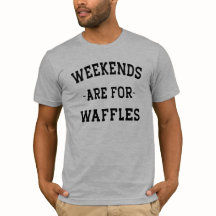 週末はワッフルTシャツ