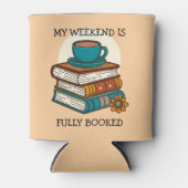 週末は本でいっぱい! 本好きのためのデザイン 缶クーラー (正面)