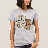 週末は本に埋もれて 女性向けの本好きTシャツ Tシャツ (正面)