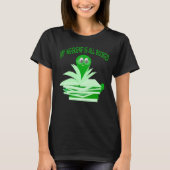 週末は本三昧 – かわいい本の虫 Tシャツ (正面)