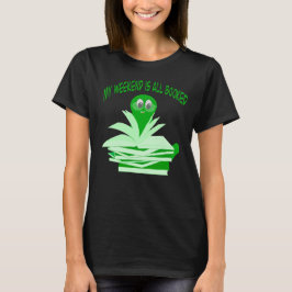 週末は本三昧 – かわいい本の虫 Tシャツ