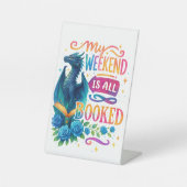 週末は満室だ 台座サイン (正面)